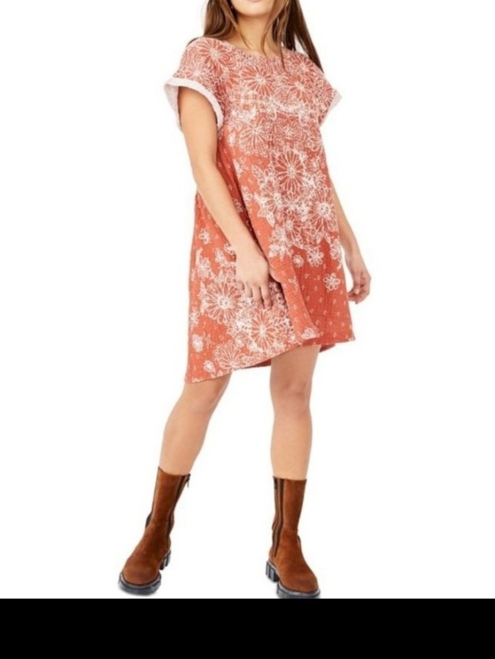Free People Pinwheel Mini Dress floral embroidery XS